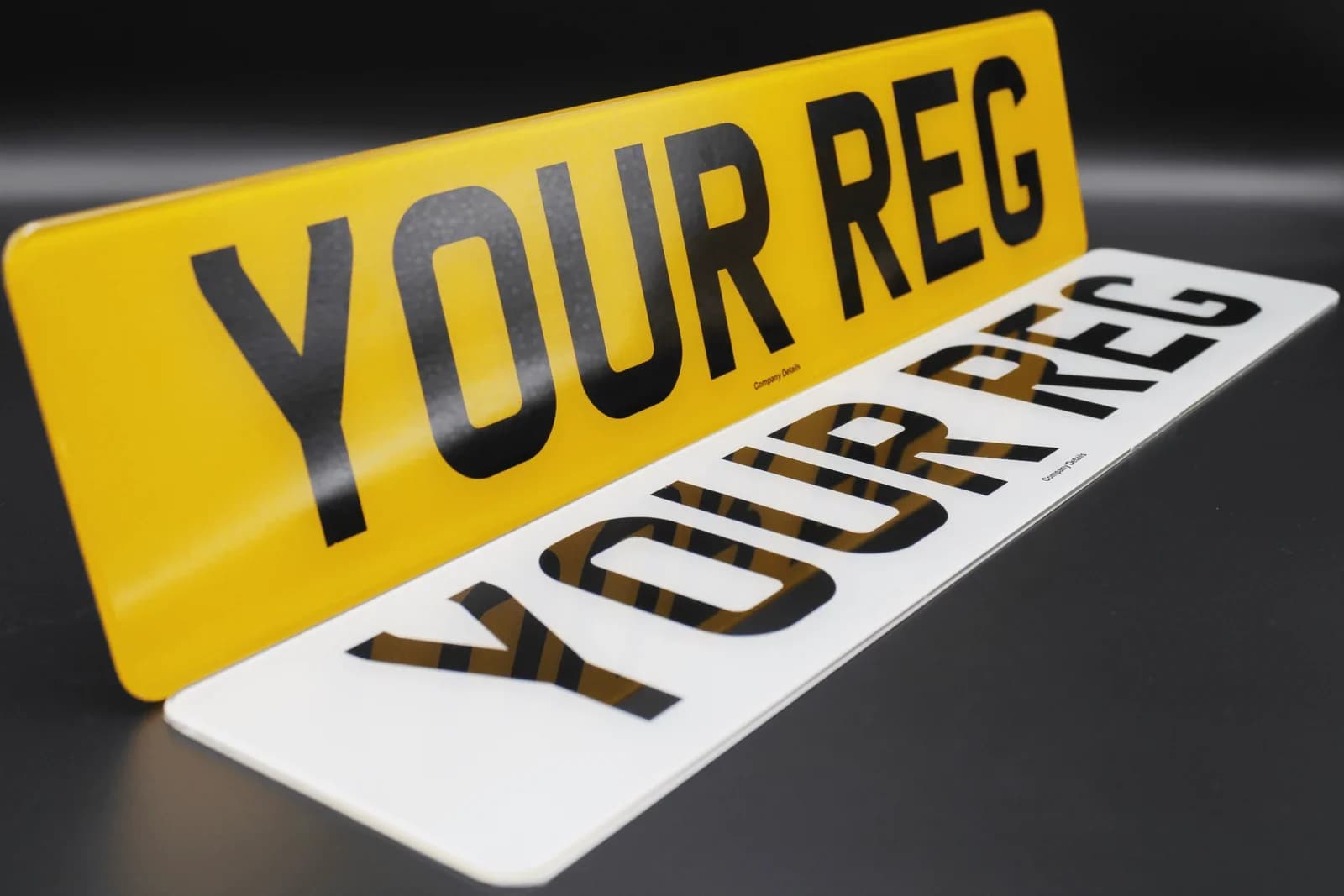 2D Standard number plate