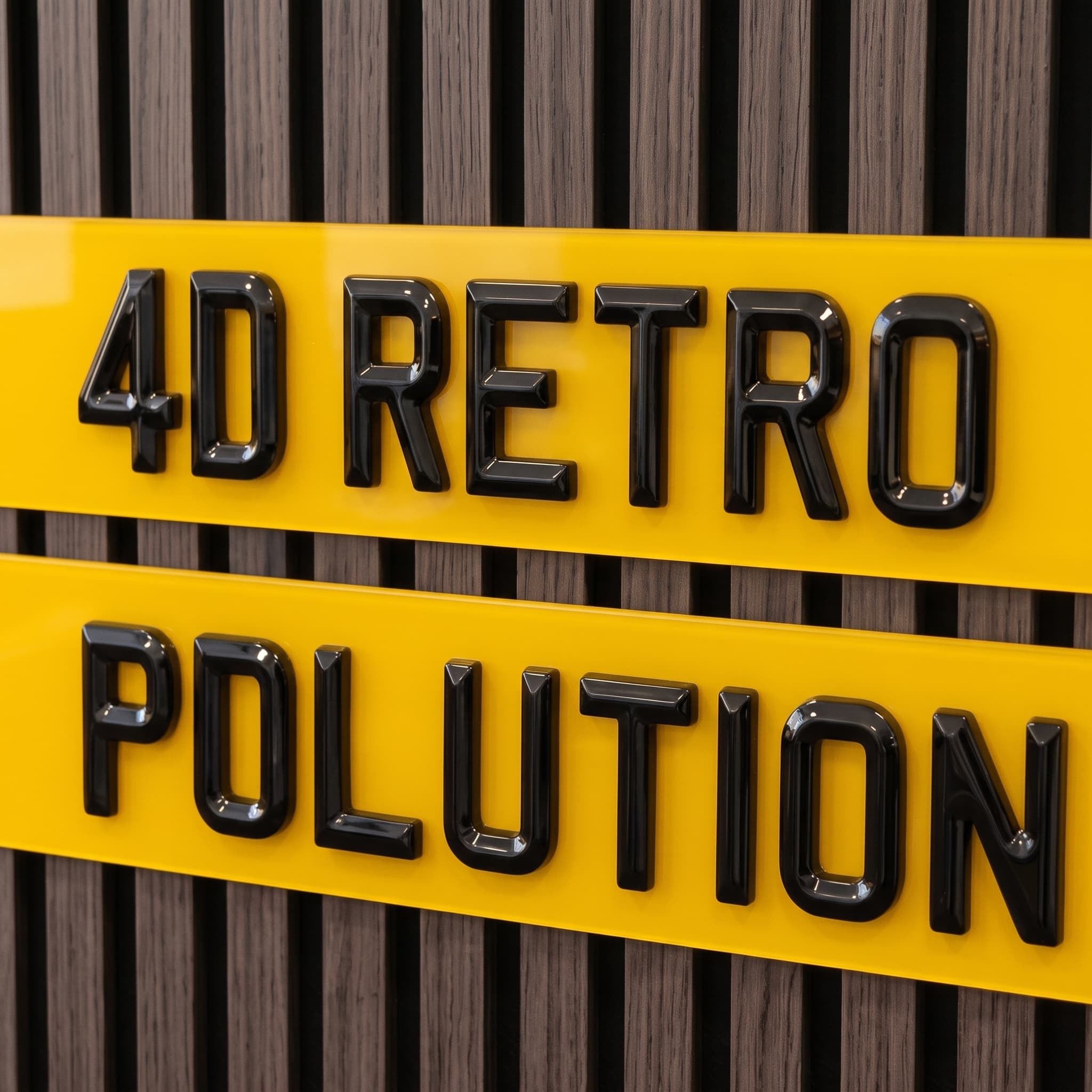 4D Retro number plate