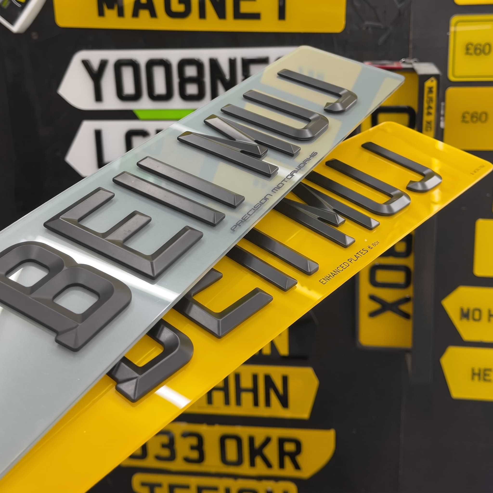 Retro Matt number plate