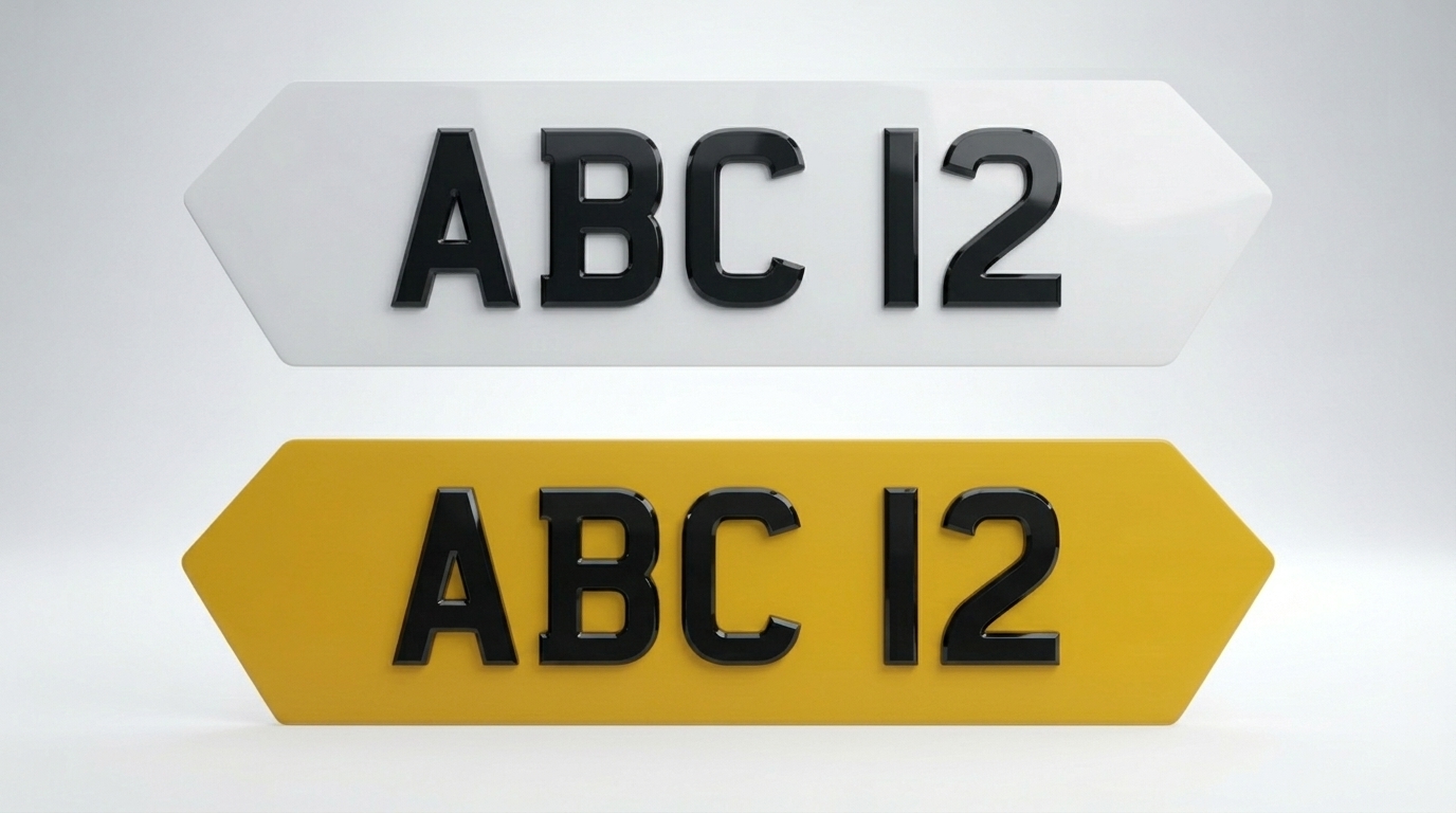 4D Premium — HEX 5-Digit (Lambo Style) number plate — product photo