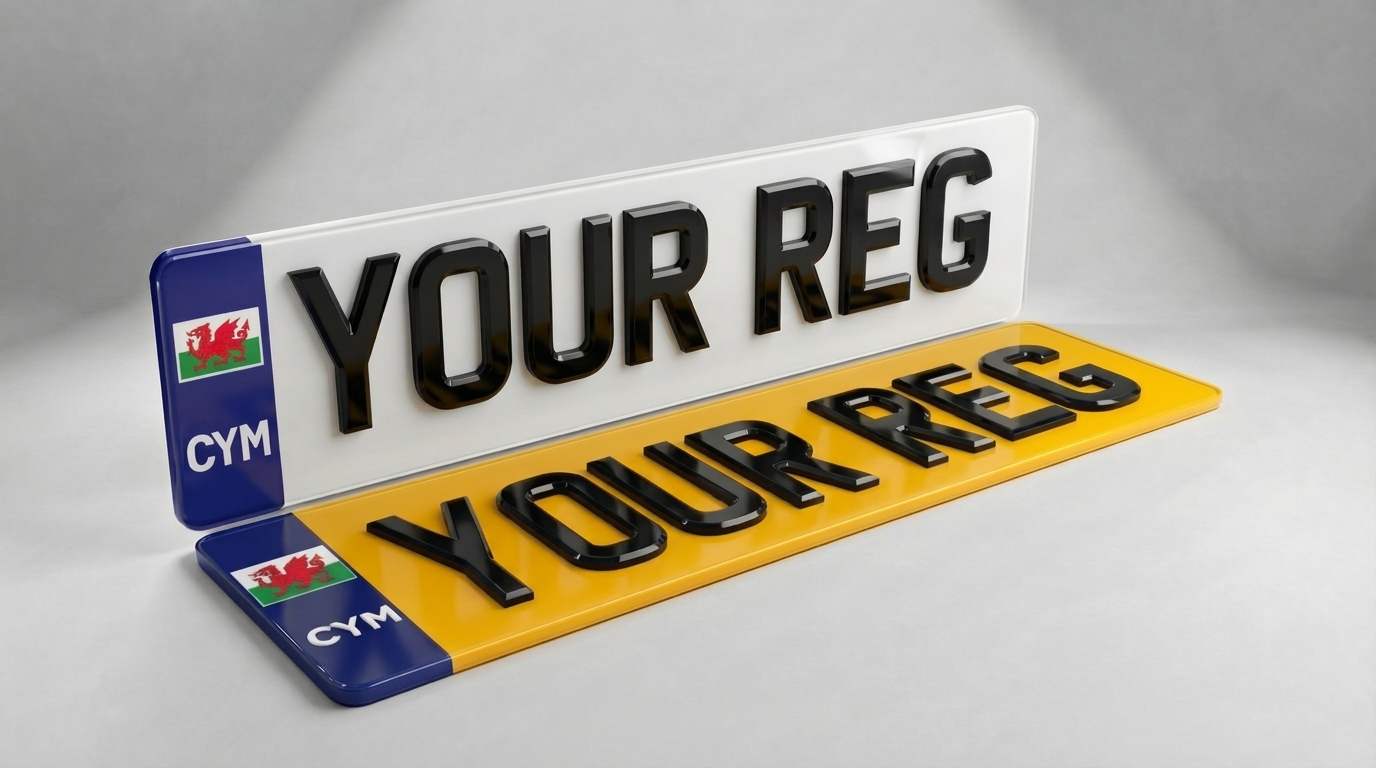 4D Premium — Cymru Dragon (CYM) number plate — product photo