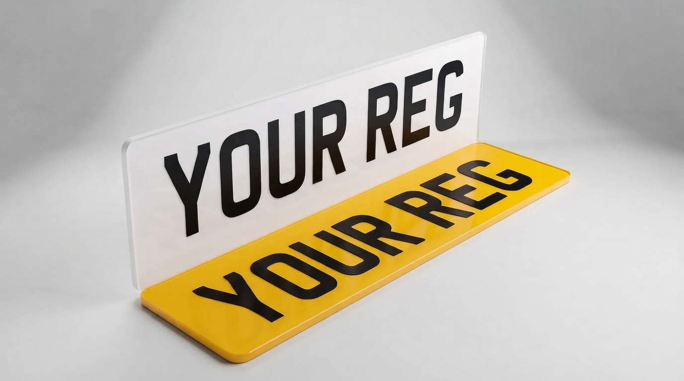 2D Standard — Crisp Acrylic number plate — product photo