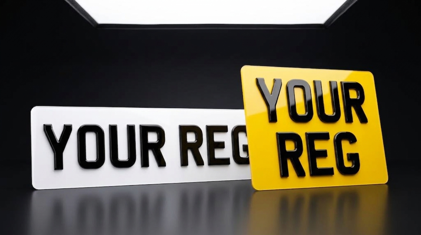 Standard 4x4 & SUV Tailgate Square number plate — product photo