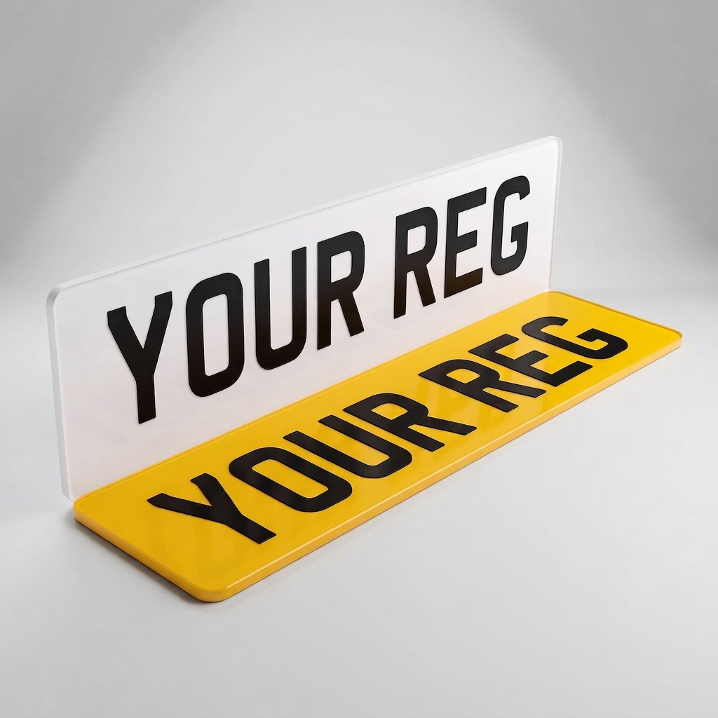 2D Number Plate Pair Premium Quality 100% Road / MOT Legal UK Standard — product photo