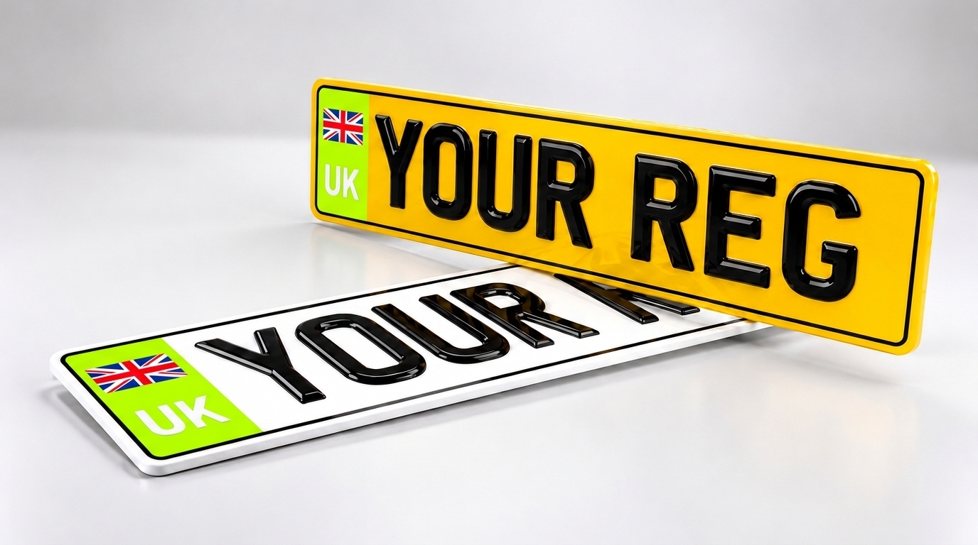 3D Gel — Lime Badge number plate — product photo