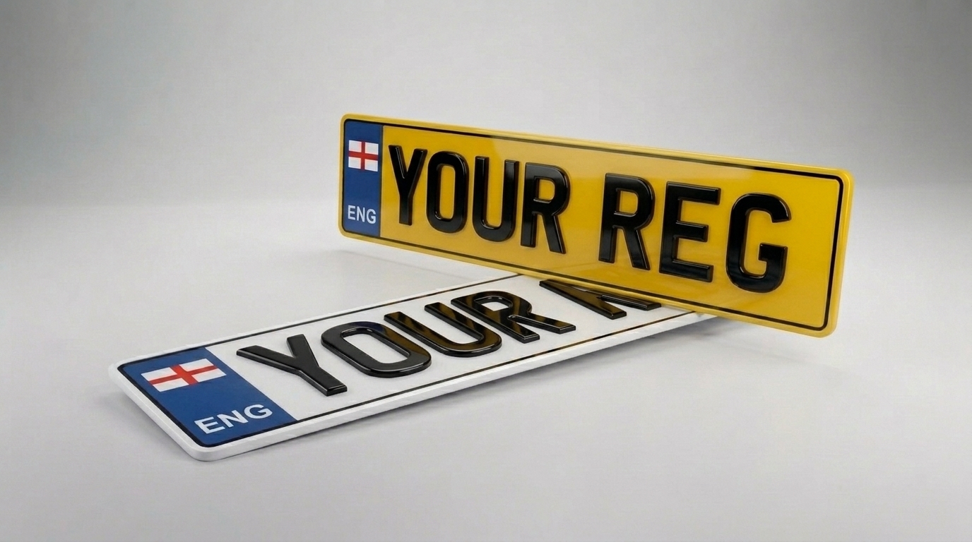 4D Premium — England Cross (ENG) number plate — product photo
