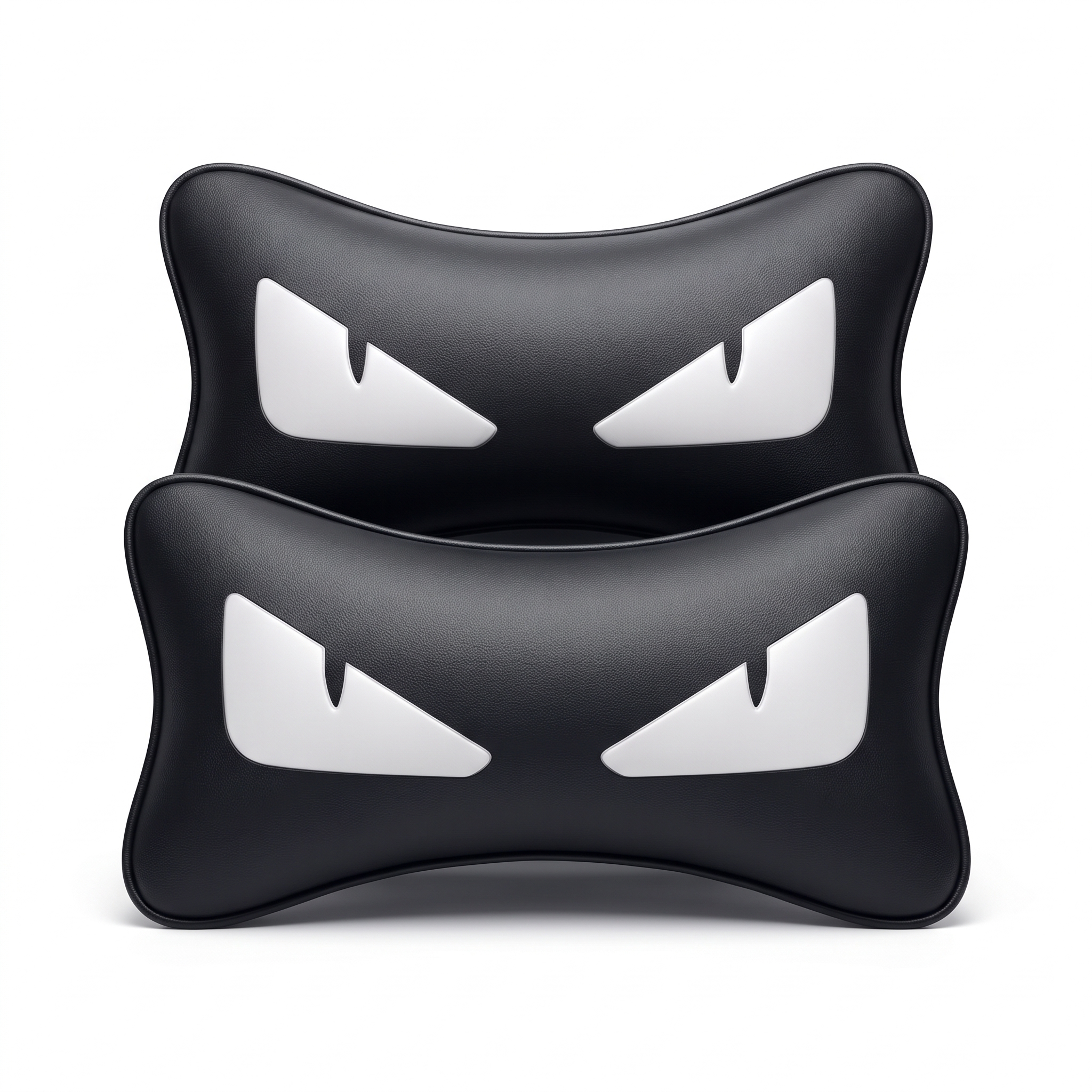 Car Pillow 'Eyes' Pair — White — product photo