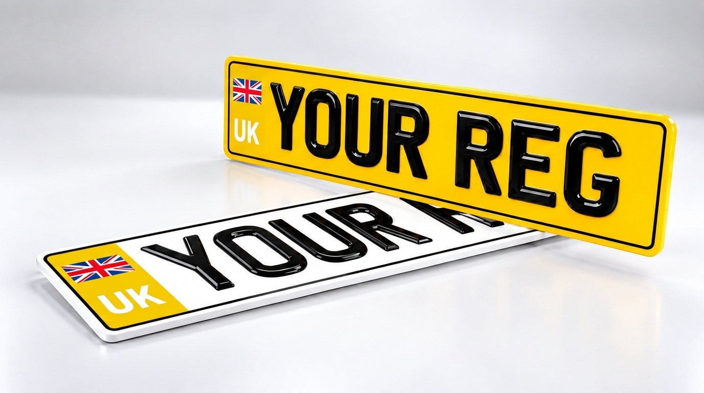 3D Gel — Yellow Badge number plate — product photo
