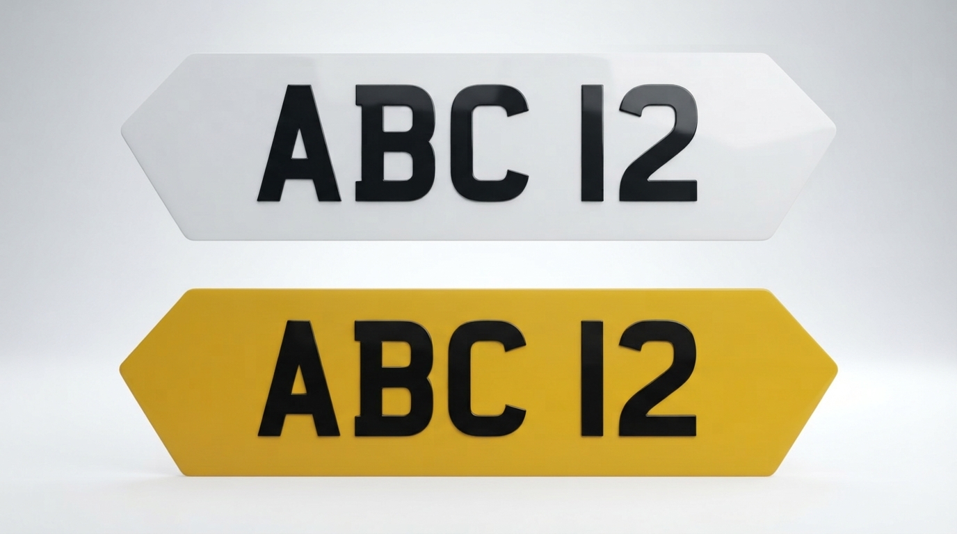 2D Standard — HEX 5-Digit (Lambo Style) number plate — product photo