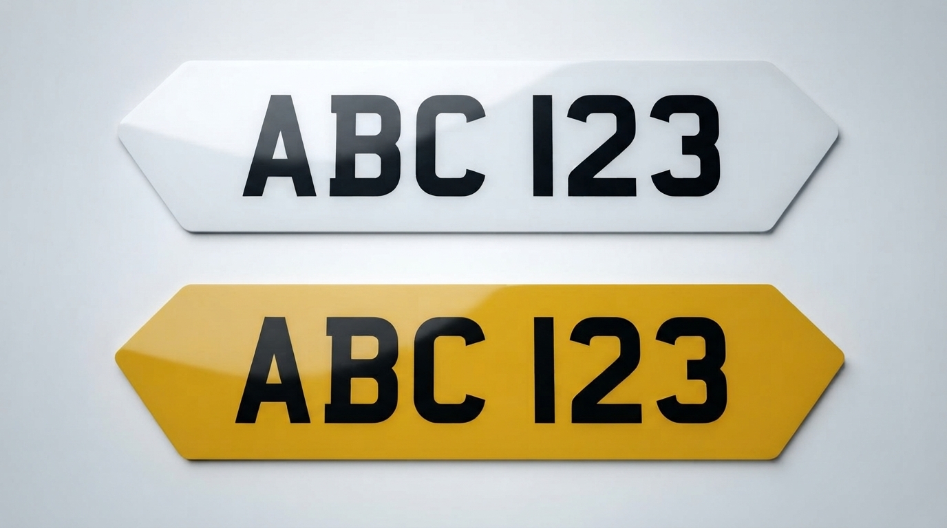 2D Standard — HEX 6-Digit (Lambo Style) number plate — product photo