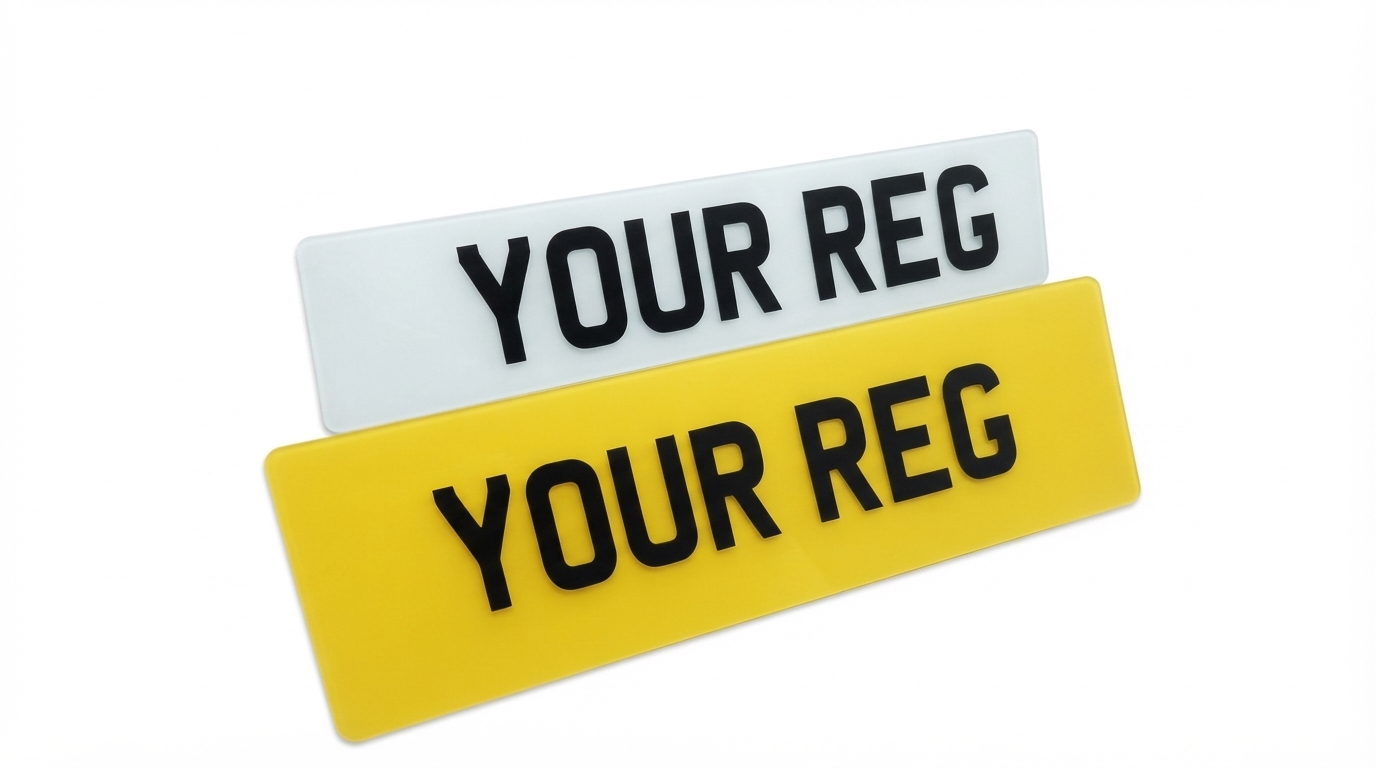 2D Standard — Large Rear Plate number plate — product photo