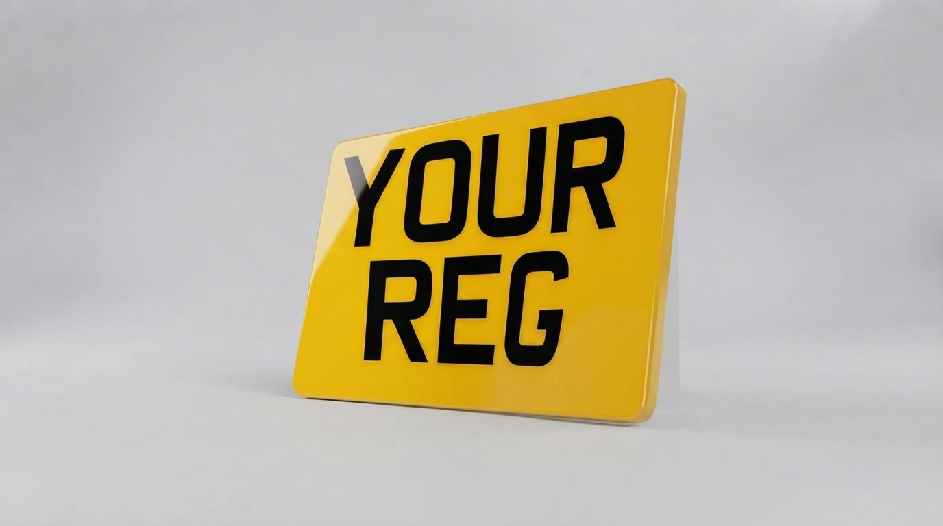 2D Standard — Motorcycle Rear Number Plate — product photo