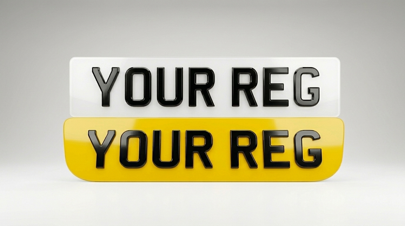 4D Premium — Jaguar F-Type number plate — product photo