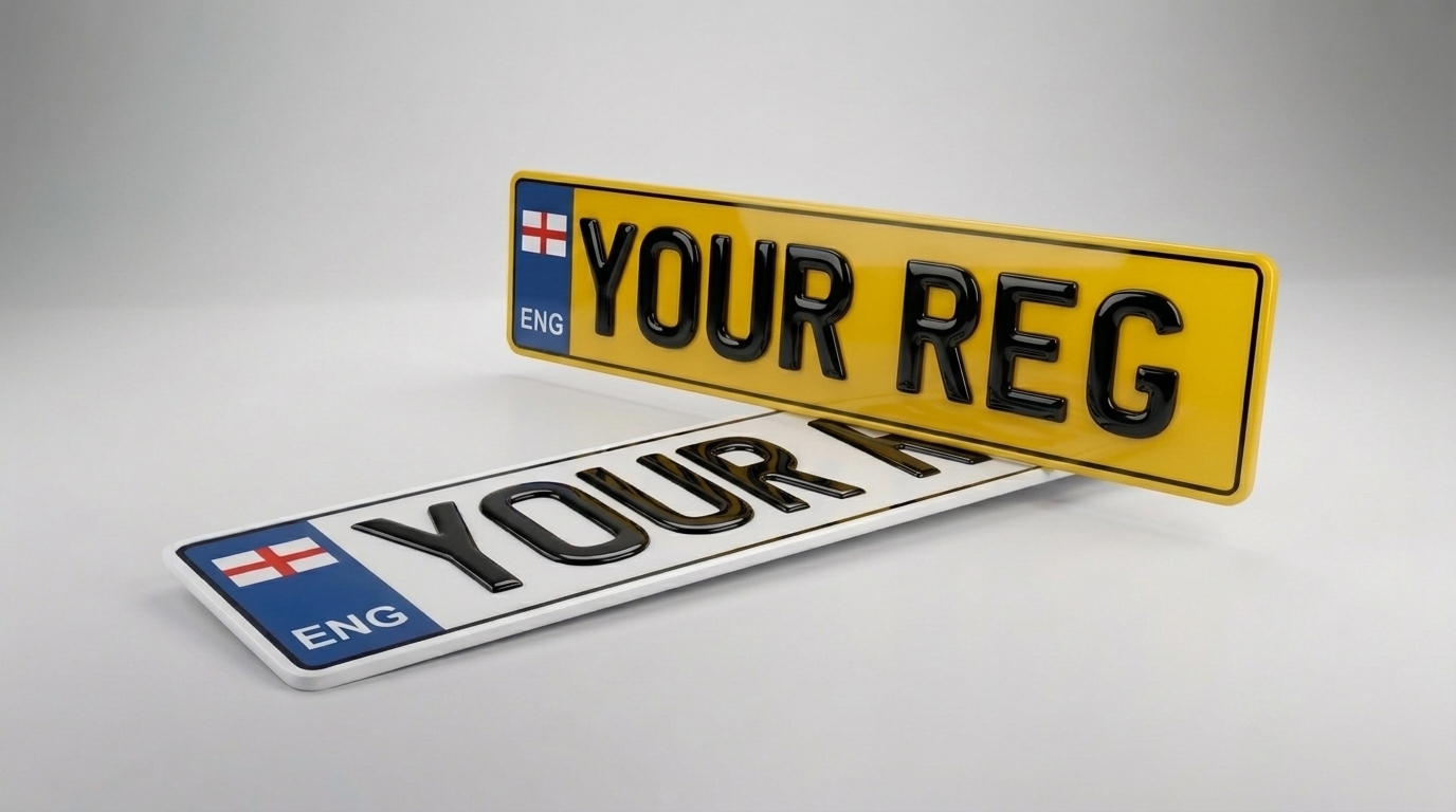 3D Gel — England Cross (ENG) number plate — product photo