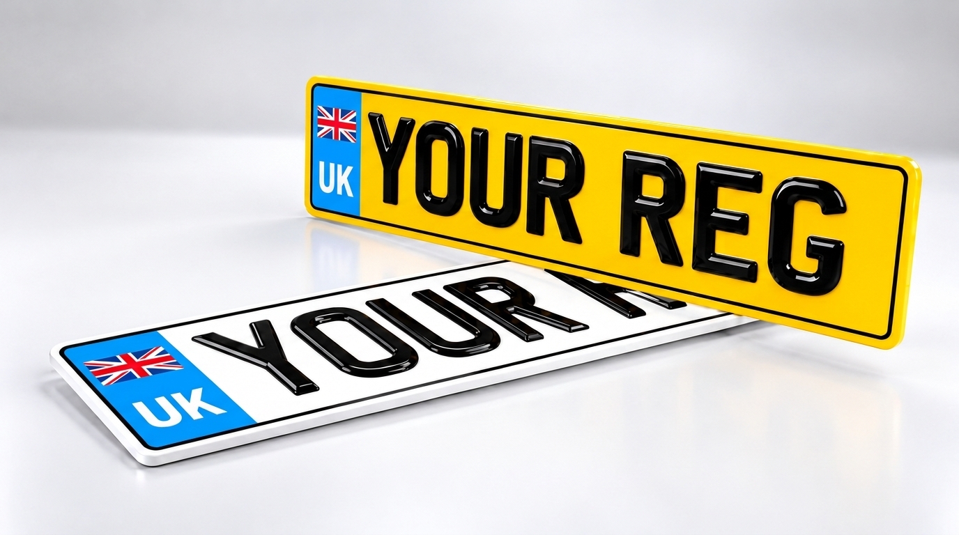 3D Gel — Bright Blue Badge number plate — product photo