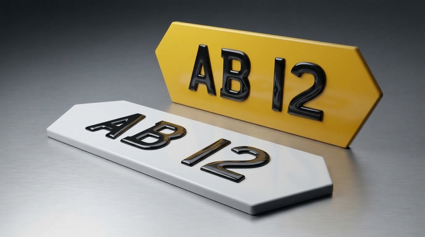 3D Gel — HEX 4-Digit (Lambo Style) number plate — product photo