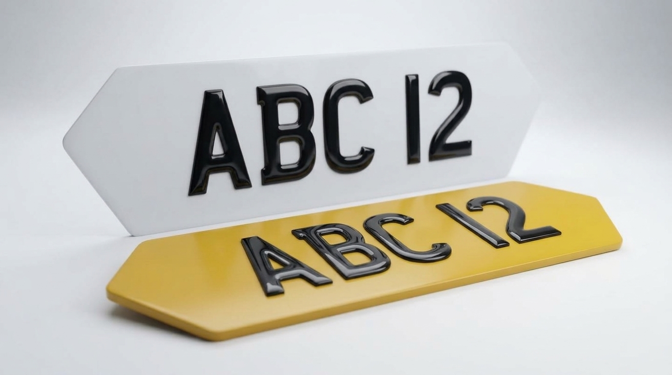 3D Gel — HEX 5-Digit (Lambo Style) number plate — product photo