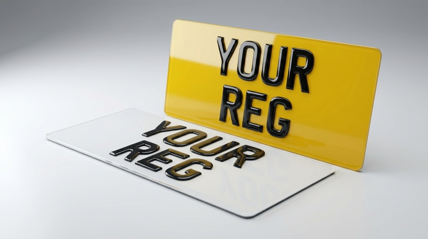 3D Gel — Import Pair (13" x 7") number plate — product photo