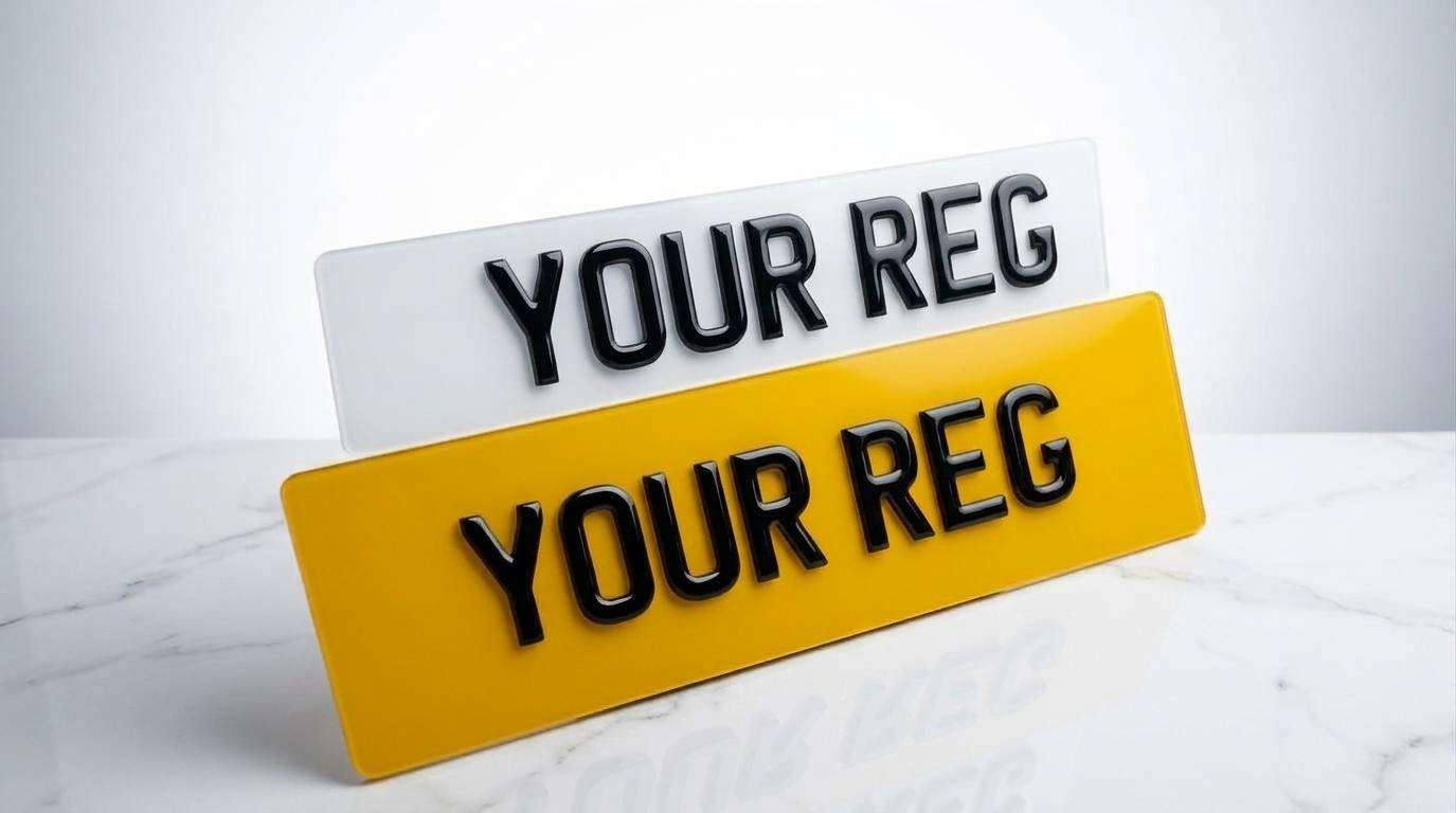 3D Gel — Large Rear Plate number plate — product photo