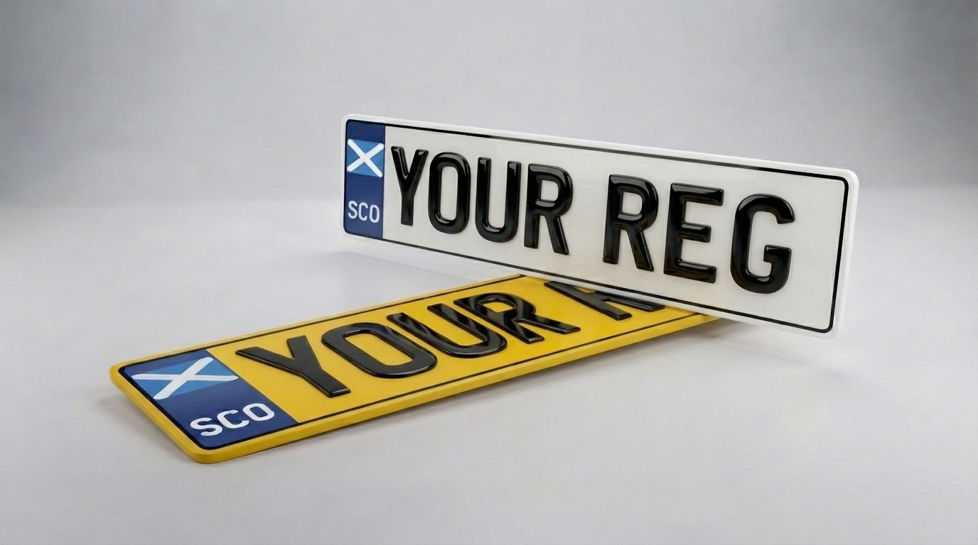 3D Gel — Scotland Saltire (SCO) number plate — product photo