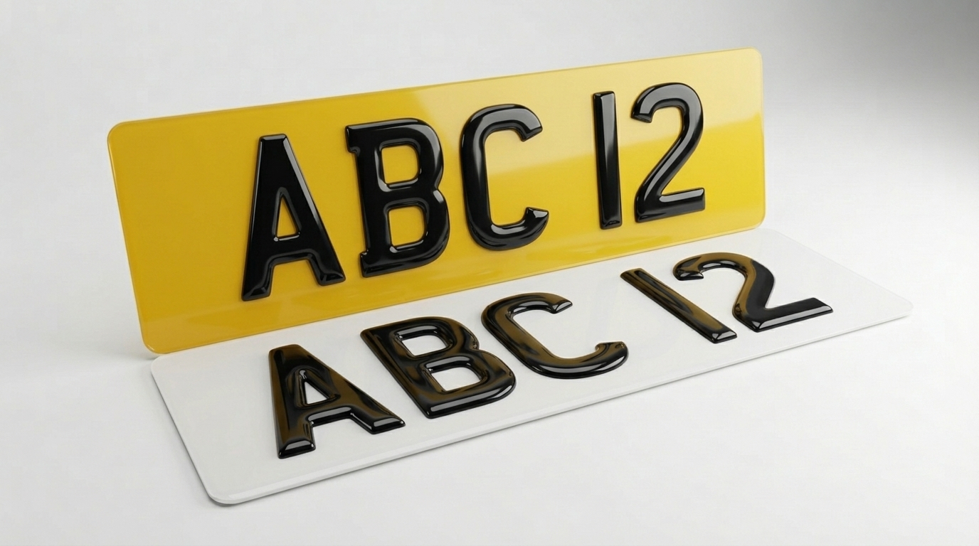3D Gel — Short Plate (5 Digits) number plate — product photo