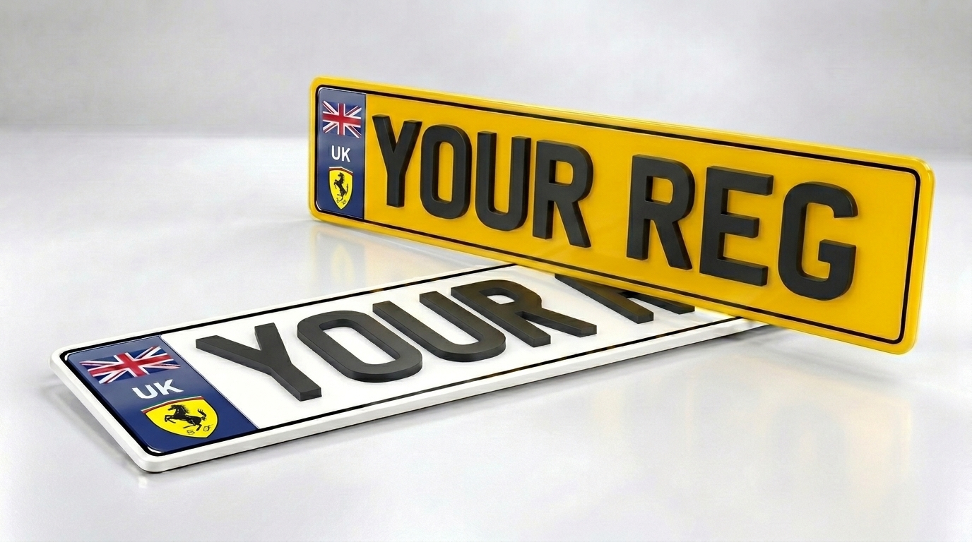 4D Premium — Ferrari number plate — product photo