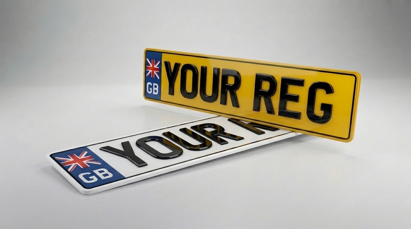 4D Premium — GB number plate — product photo
