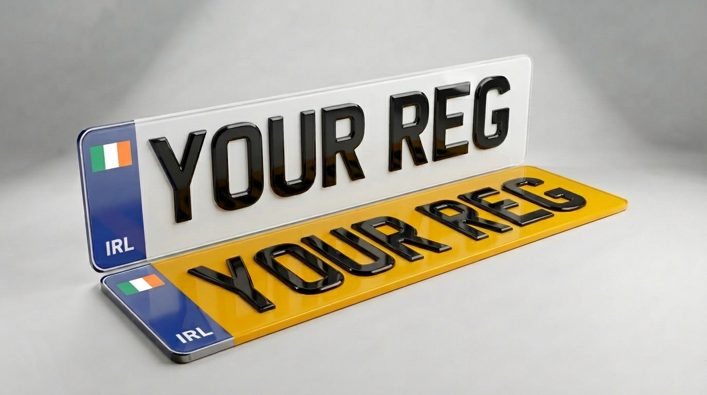 4D Premium — Irish Flag number plate — product photo