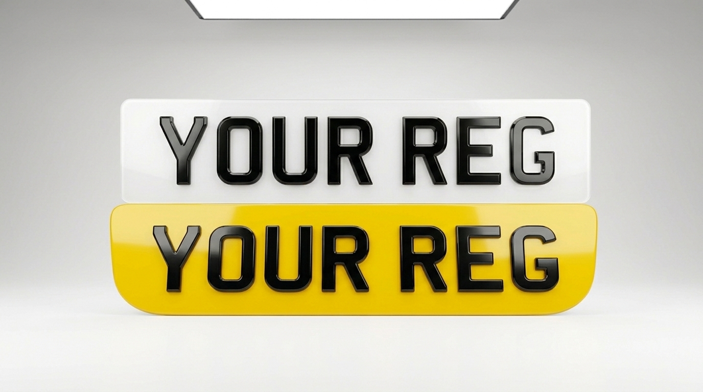 4D Premium — Jaguar XK (2006 Onwards) number plate — product photo