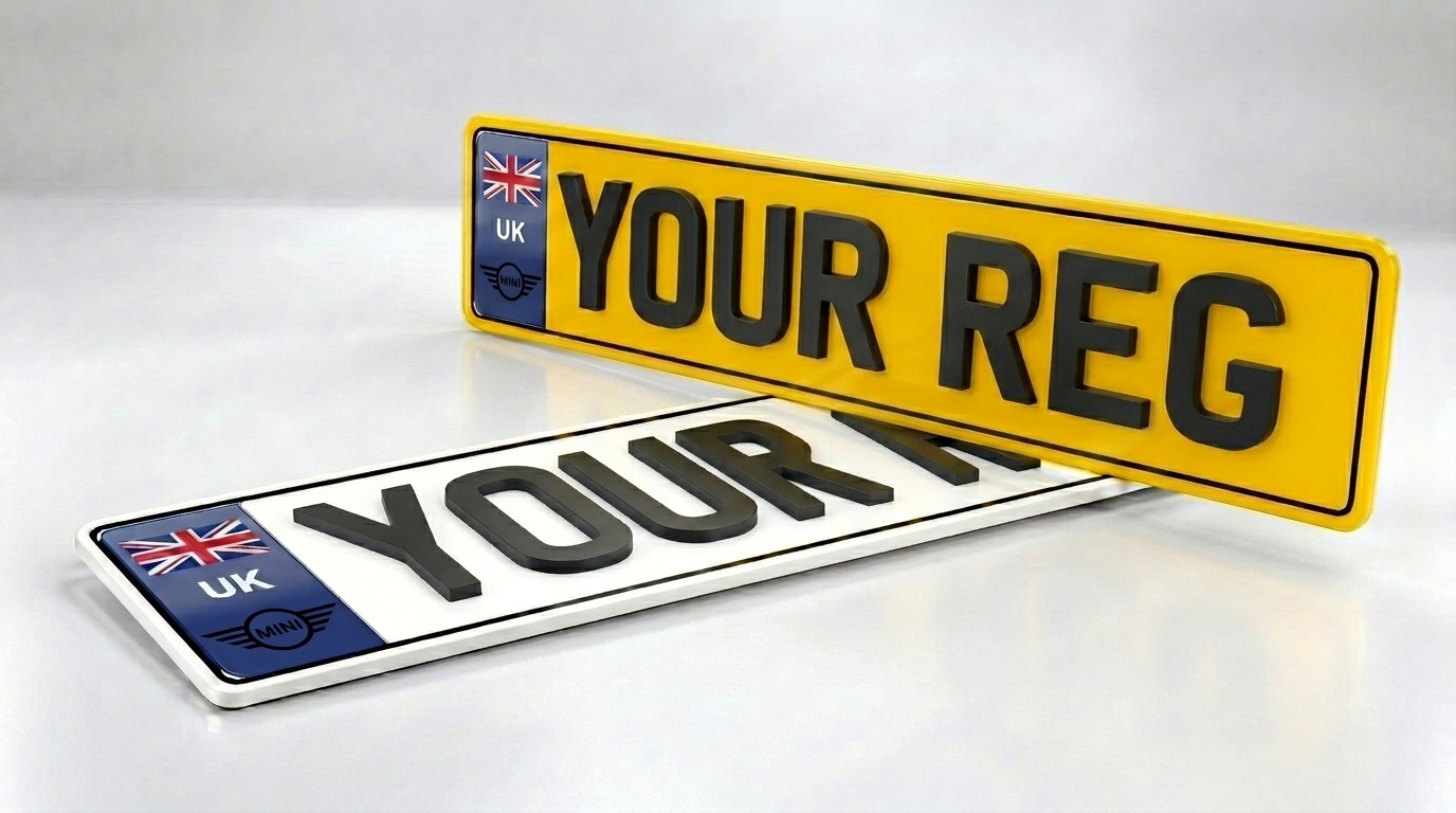 4D Premium — MINI Badge Set number plate — product photo
