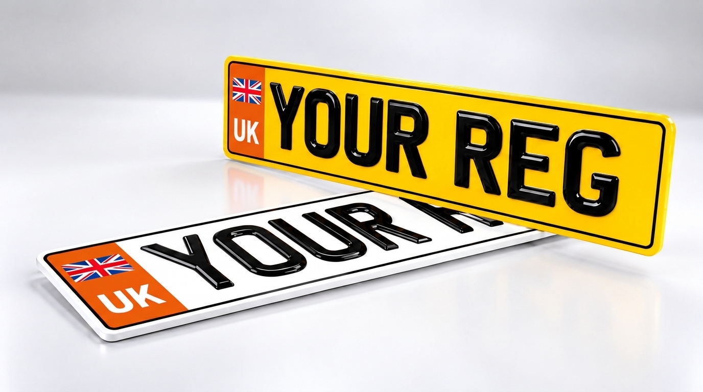 3D Gel — Orange Badge number plate — product photo