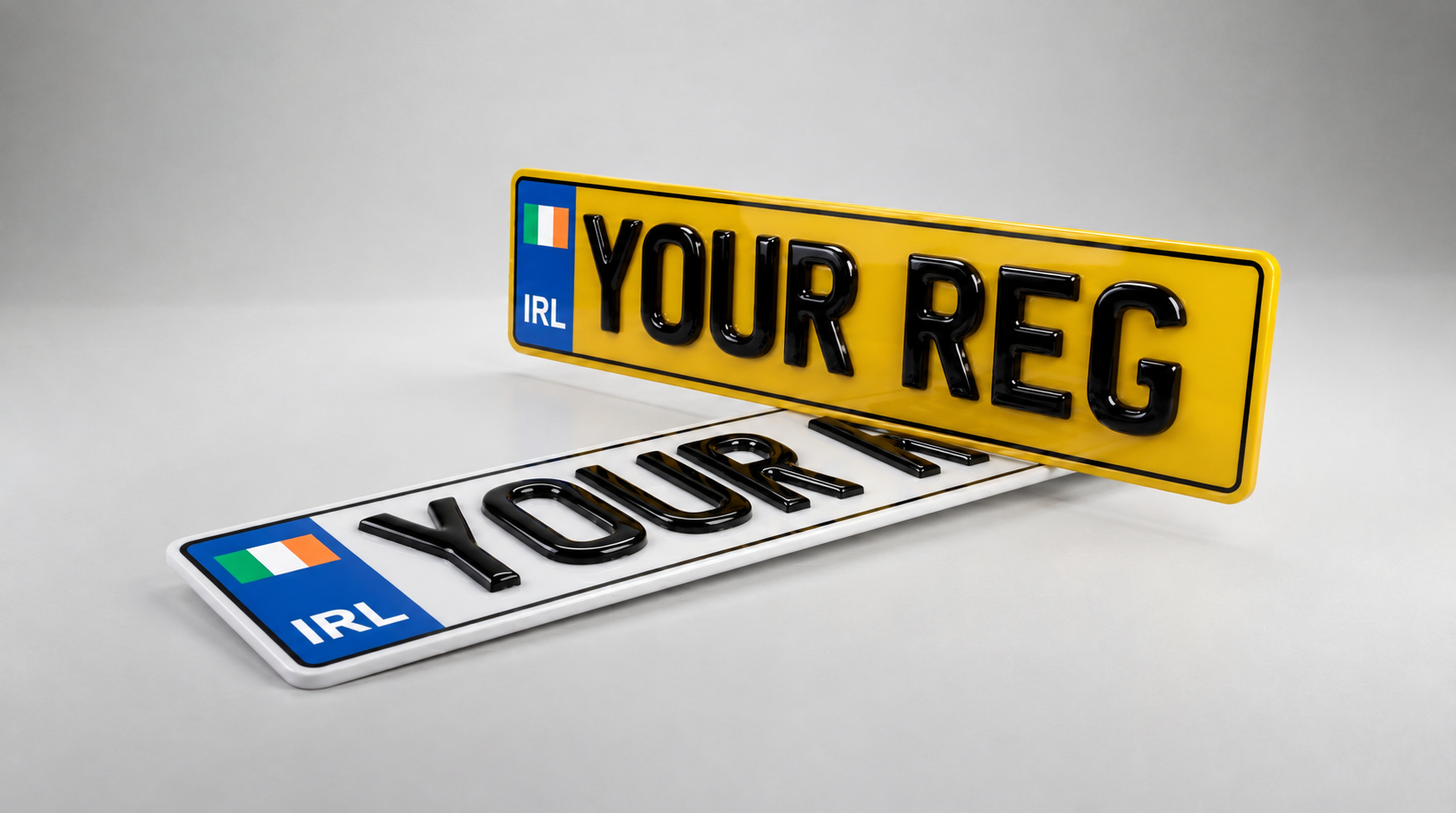 3D Gel — Ireland (IRL) number plate — product photo