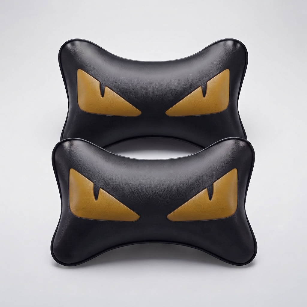 Car Pillow 'Eyes' Pair — Yellow — product photo