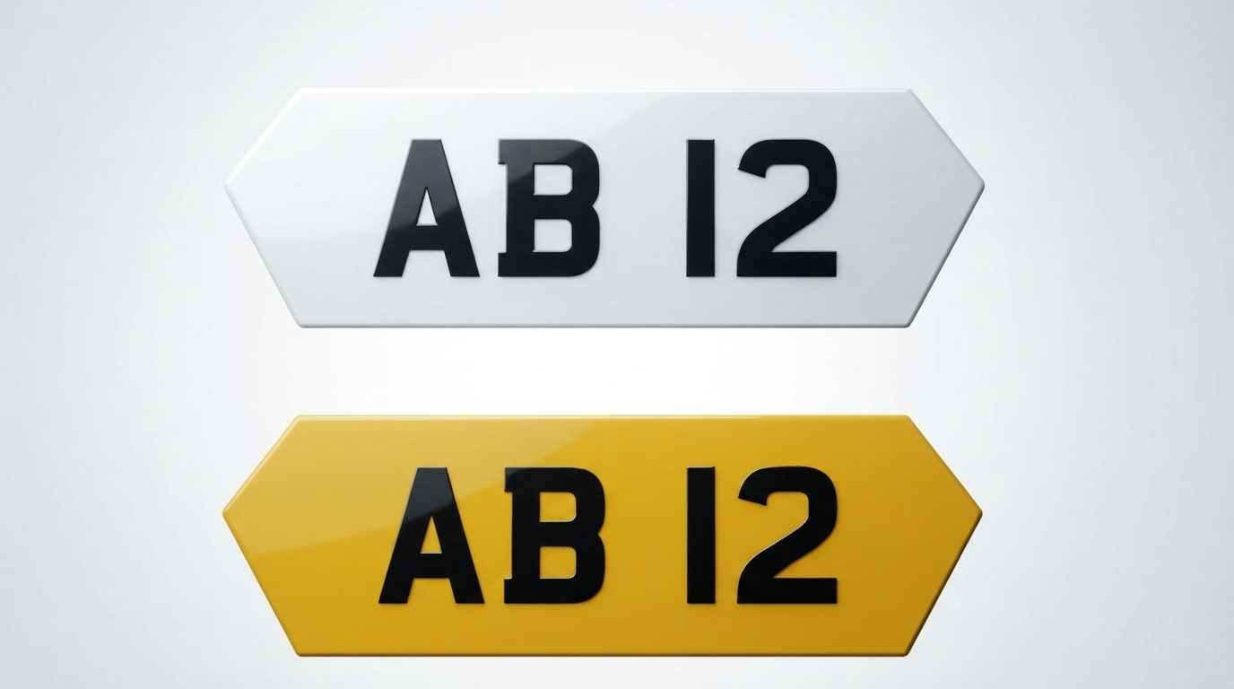 2D Standard — HEX 4-Digit (Lambo Style) number plate — product photo