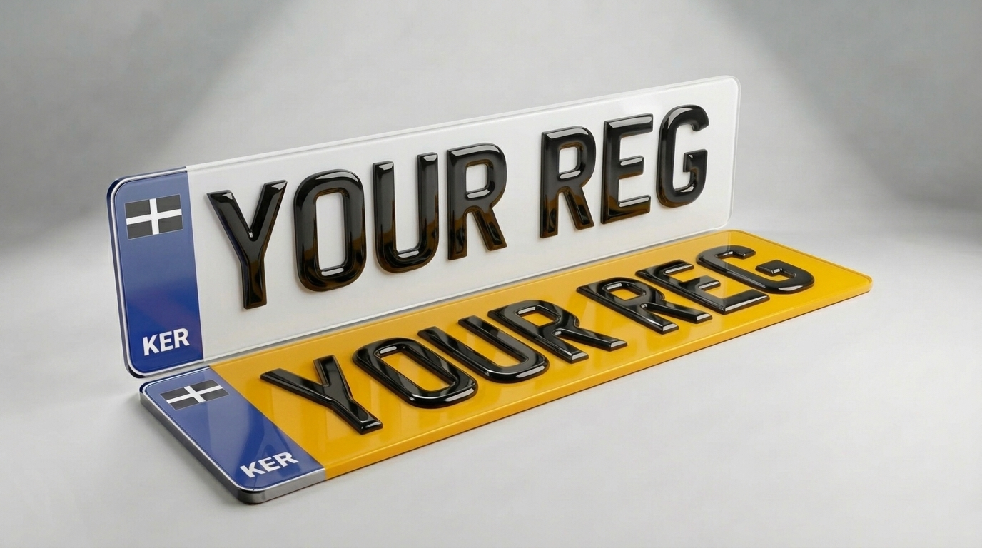3D Gel — Cornwall St Piran (KER) number plate — product photo