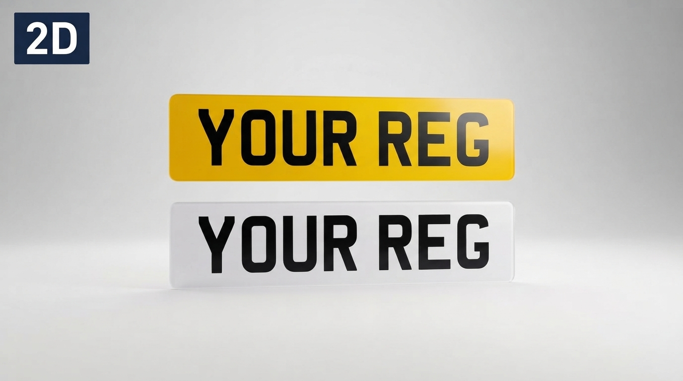 Number Plates Pair - 2D | 3D Gel | UK Standard 100% Road / MOT Legal — product photo