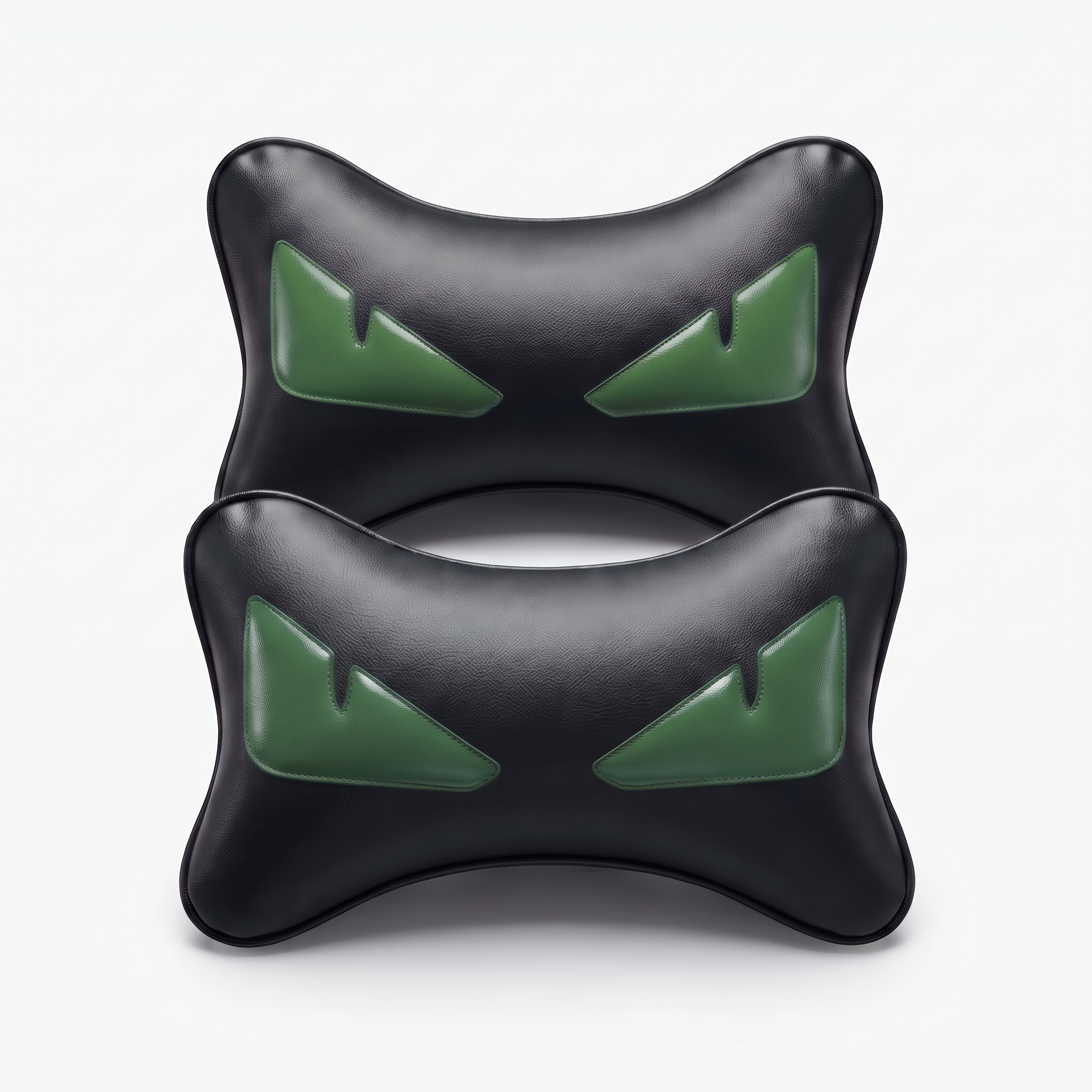 Car Pillow 'Eyes' Pair — Forest Green — product photo