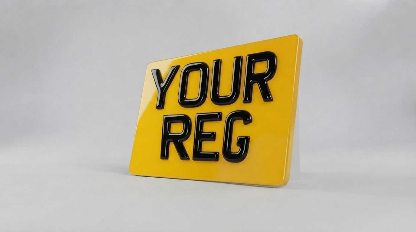 3D Gel — Motorcycle & Scooter number plate — product photo