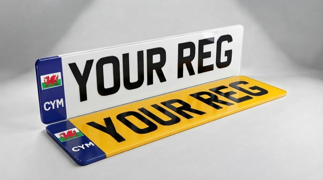 2D Standard — Cymru Dragon (CYM) number plate — product photo
