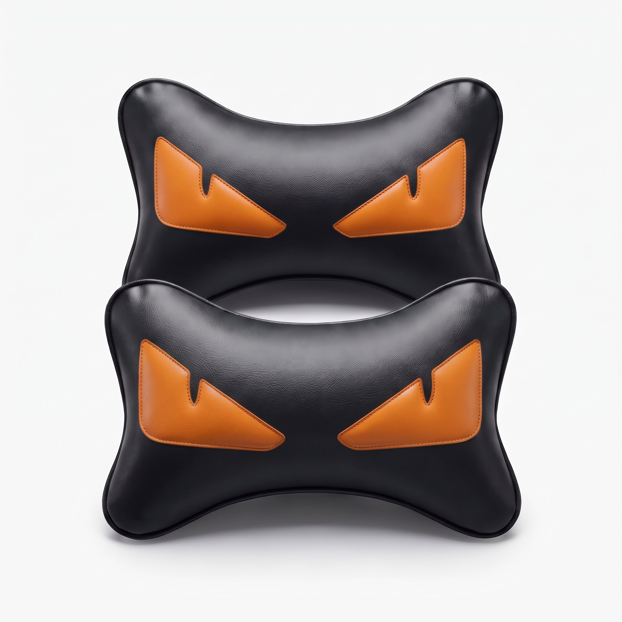 Car Pillow 'Eyes' Pair — Burnt Orange — product photo