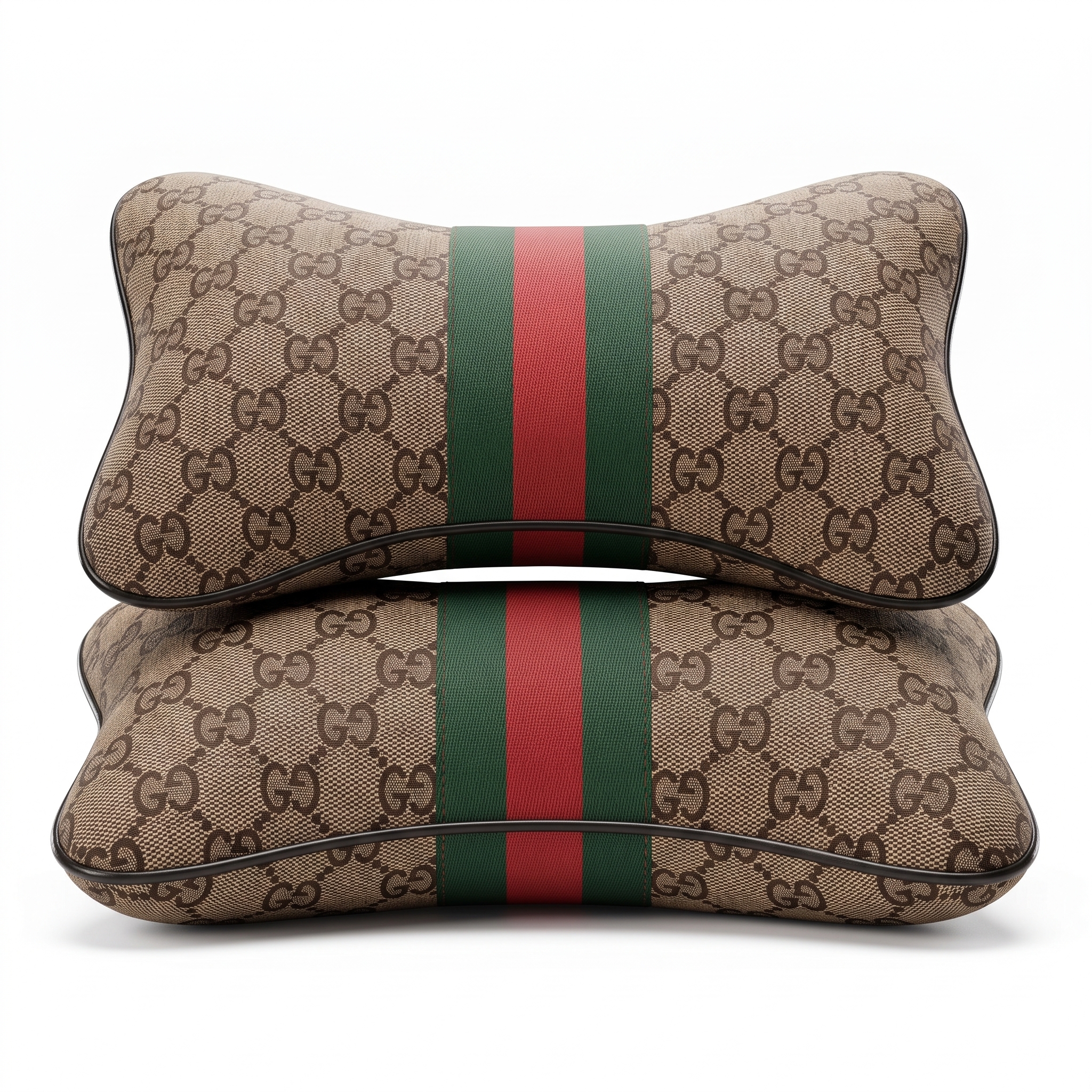 Car Pillow 'Gucci' Pair — Taupe Beige — product photo