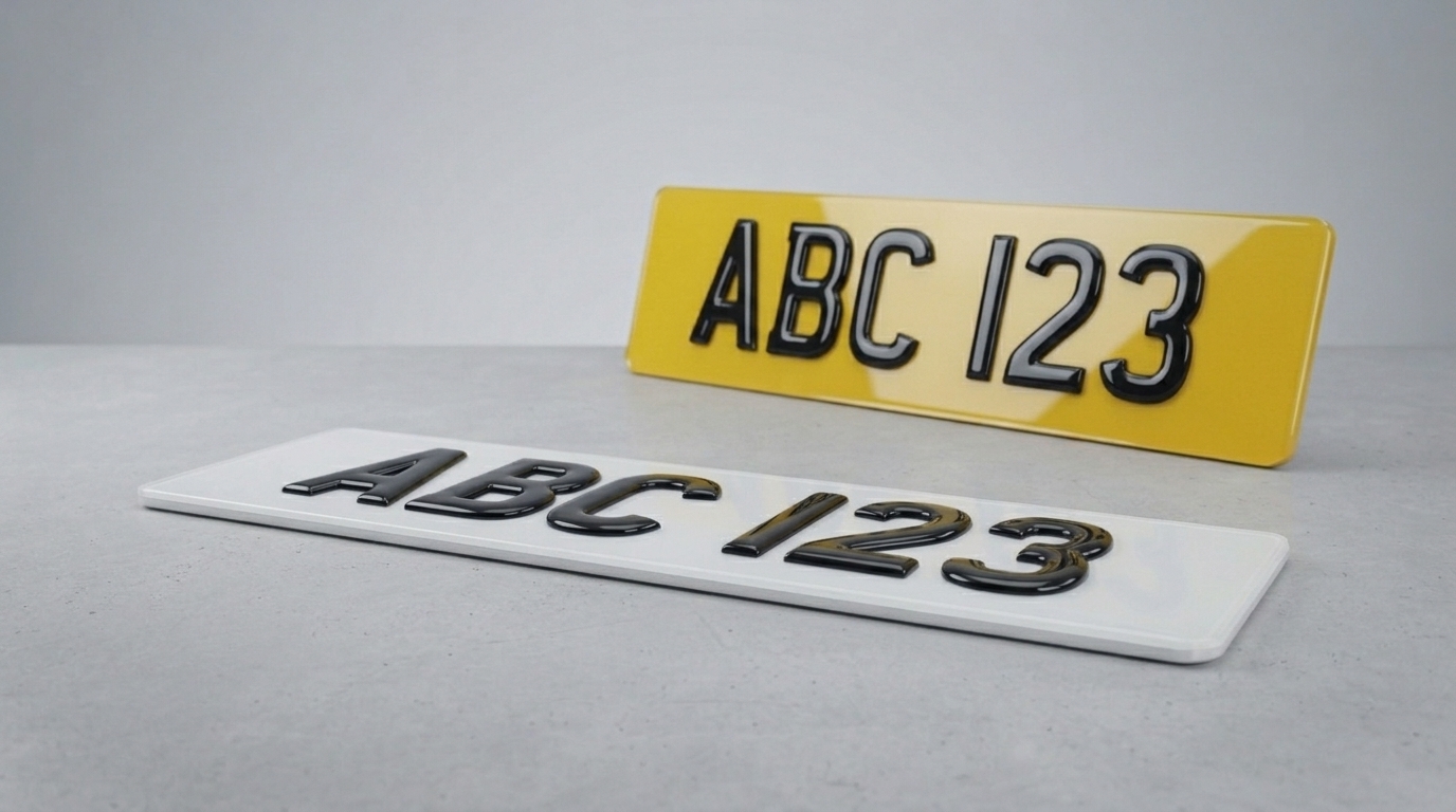 3D Gel — Short Plate (6 Digits) number plate — product photo