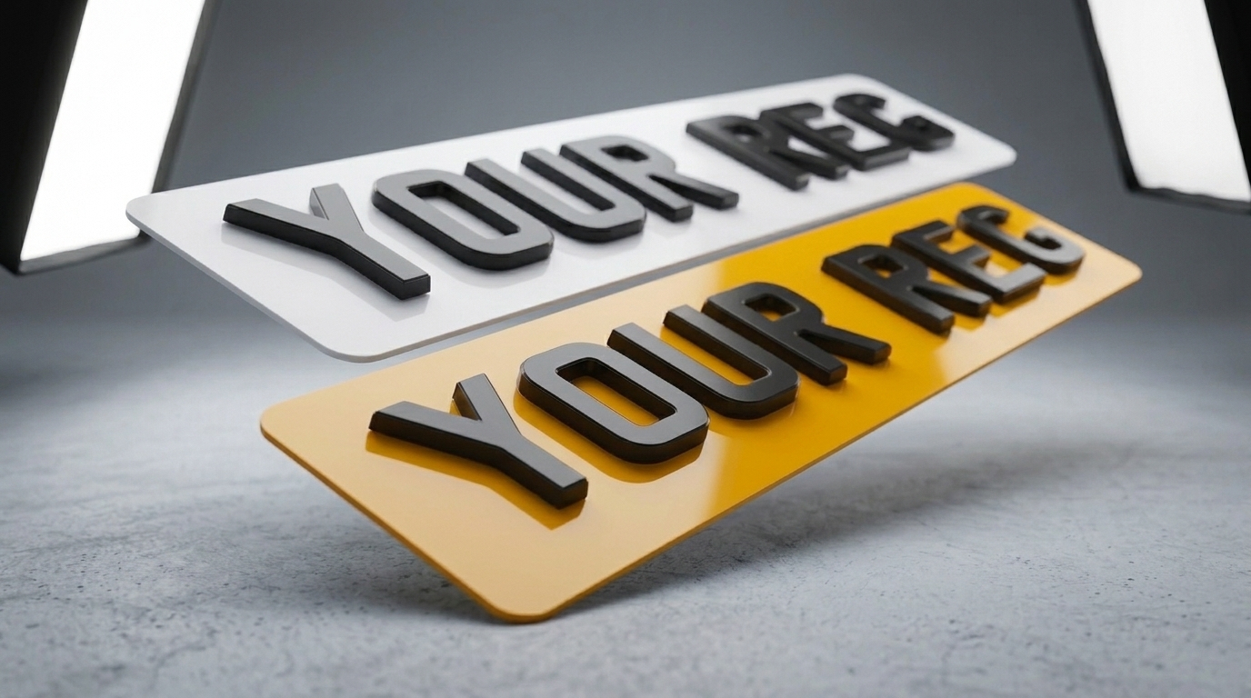 Custom Double 4D Standard Size Number Plates - Make Your Own 100% Road / MOT Legal — product photo