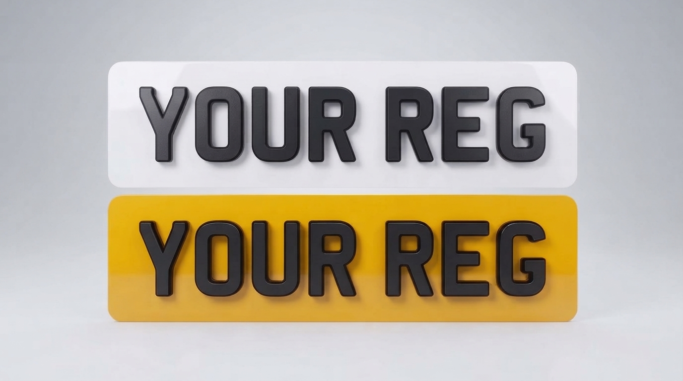 Custom Shadow Standard Size Number Plates - Make Your Own 100% Road / MOT Legal — product photo