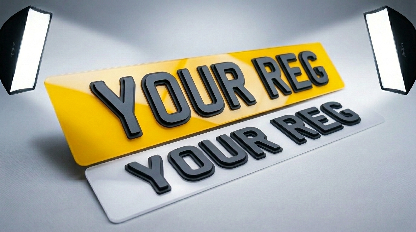 Custom Shadow Standard Size Number Plates - Make Your Own 100% Road / MOT Legal — product photo