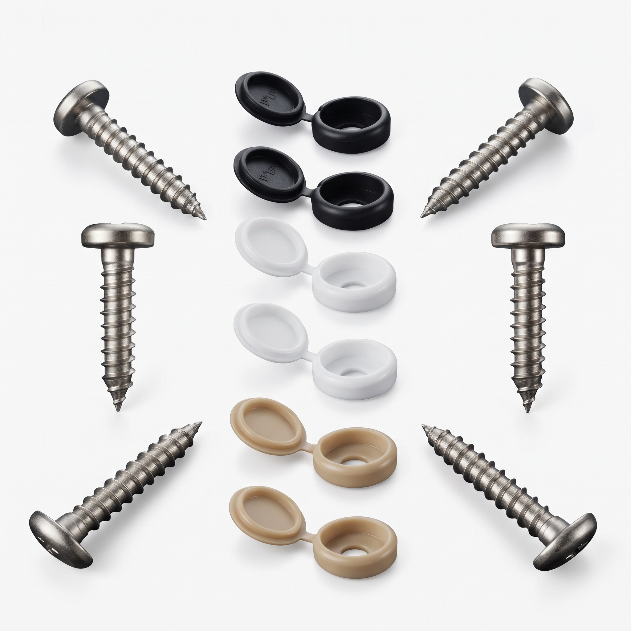 Universal Plate Fixing Kit (Sticky Pads + Screws & Caps) — product photo