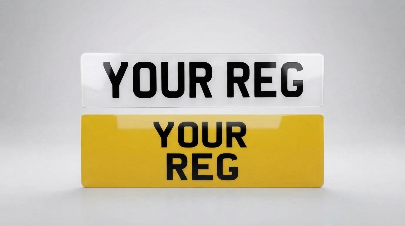 2D Standard — Standard Front + Import Rear (13" x 6.5") number plate — product photo