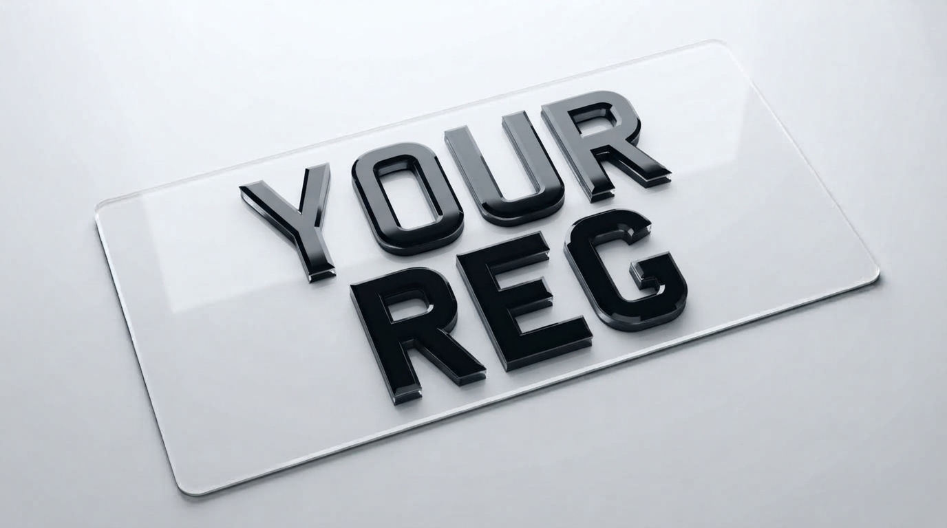 Double 4D — Import Pair (13" x 6.5") number plate — product photo