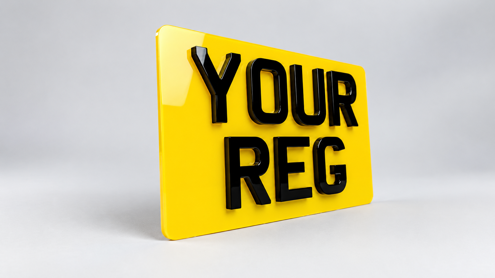 Double 4D — Motorcycle number plate — product photo