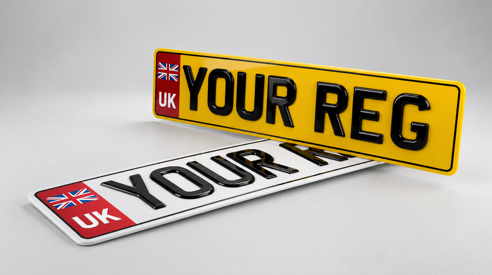 3D Gel — Red Badge number plate — product photo